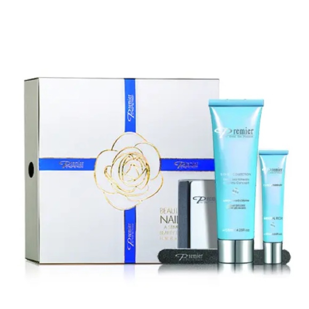 Premier Dead Sea Minerals beautifying nail kit in Passion Fruit 4 pc set